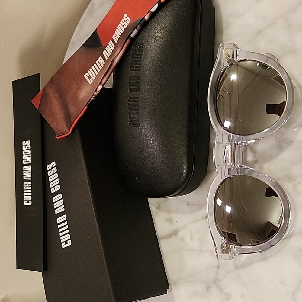 Cutler and Gross Clear Mirrored Sunglasses